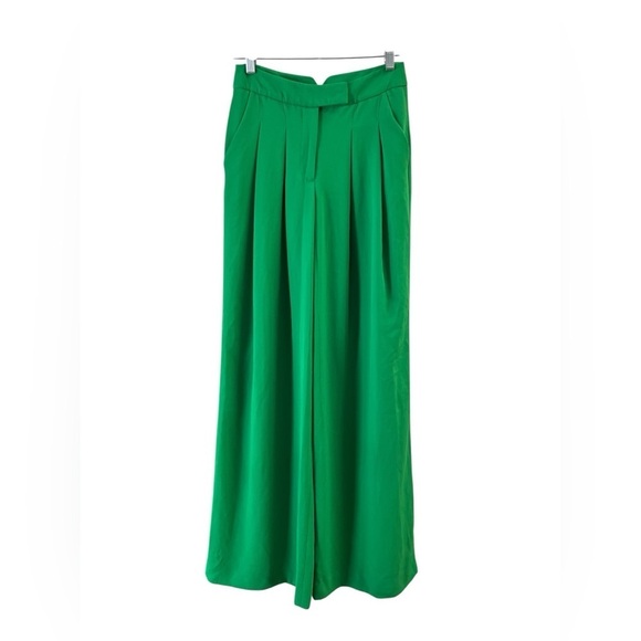 Karen Millen green wide leg tailored trouser pants - Picture 2 of 8